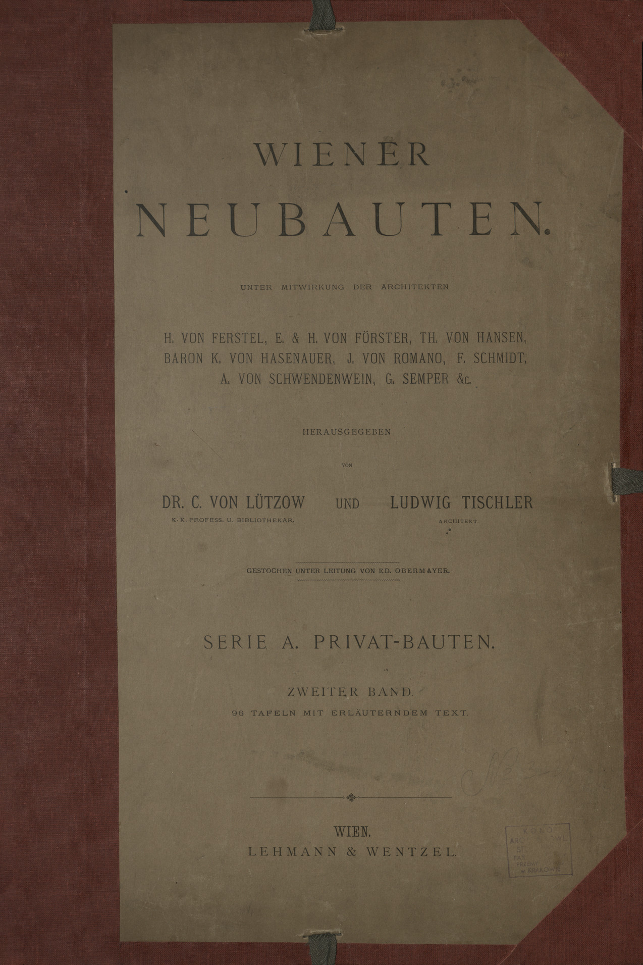Wiener Neubauten. Serie A, Bd.2, Privat-Bauten