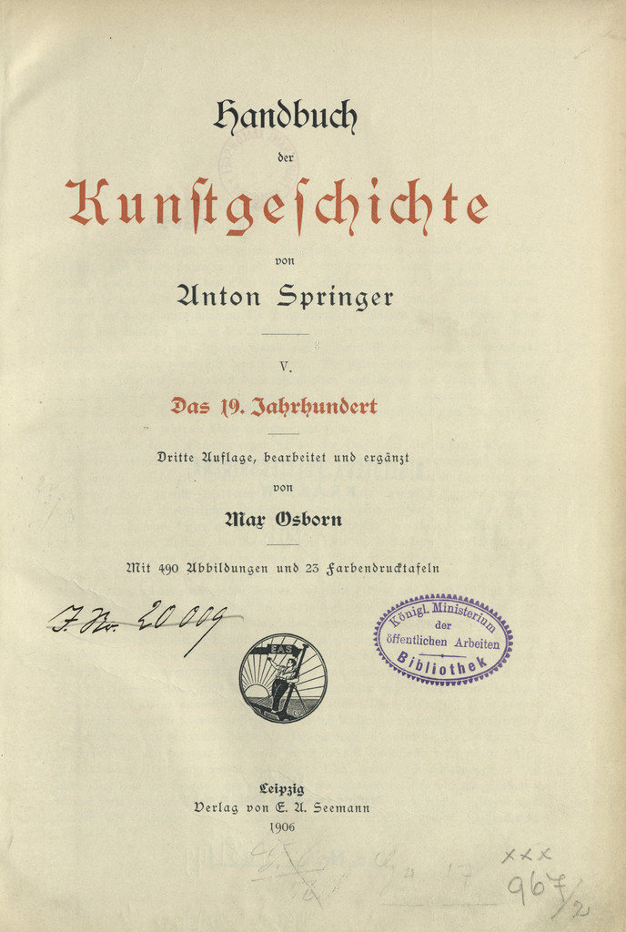 Handbuch der Kunstgeschichte. 5, Das 19. Jahrhundert