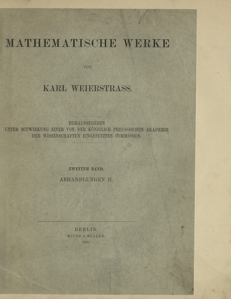 Mathematische Werke. Bd. 2, Abhandlungen II