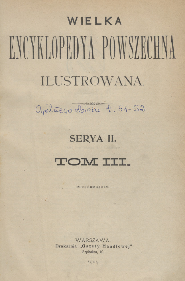 Wielka Encyklopedya Powszechna Ilustrowana. Serya 2, T. 3-4