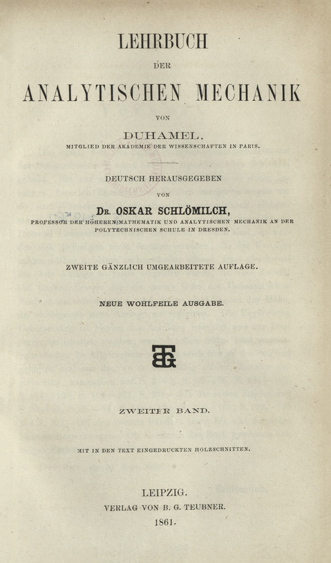 Lehrbuch der analytischen Mechanik. Bd. 2