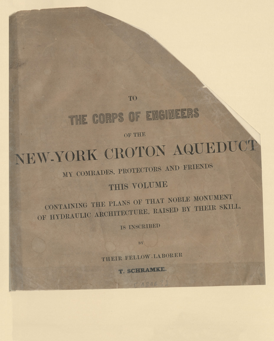 Description of the New-York Croton Aqueduct in English, German and French : with twenty plates
