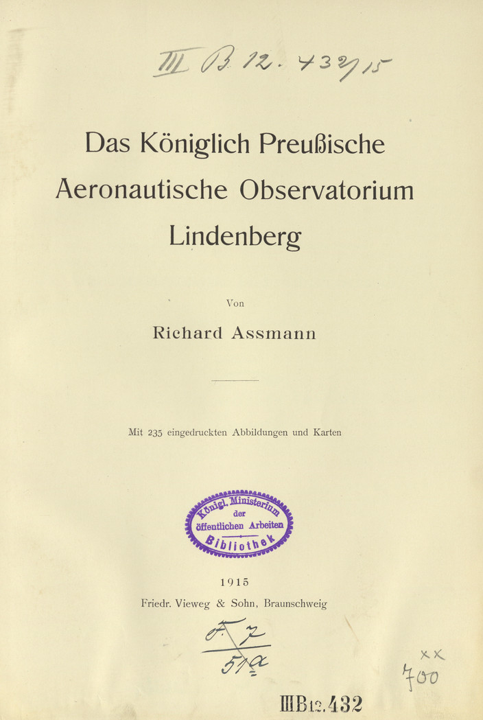 Das Königlich Preußische Aeronautische Observatorium Lindenberg