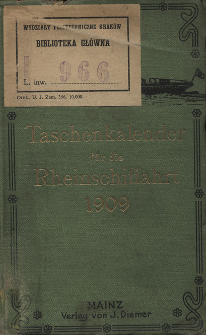 Taschenkalender für die Rheinschiffahrt 1909