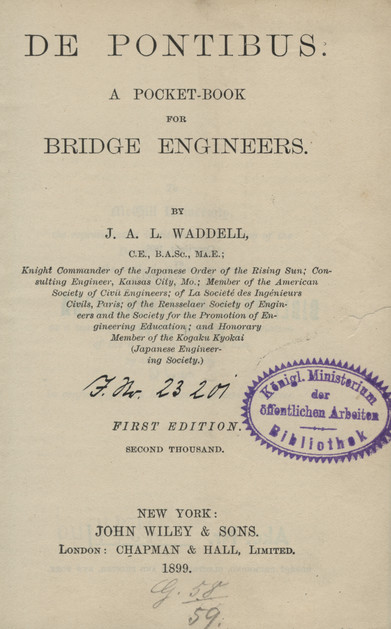 De pontibus : a pocket-book for bridge engineers