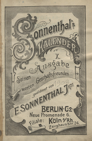 Sonnenthal&amp;#039;s Kalender