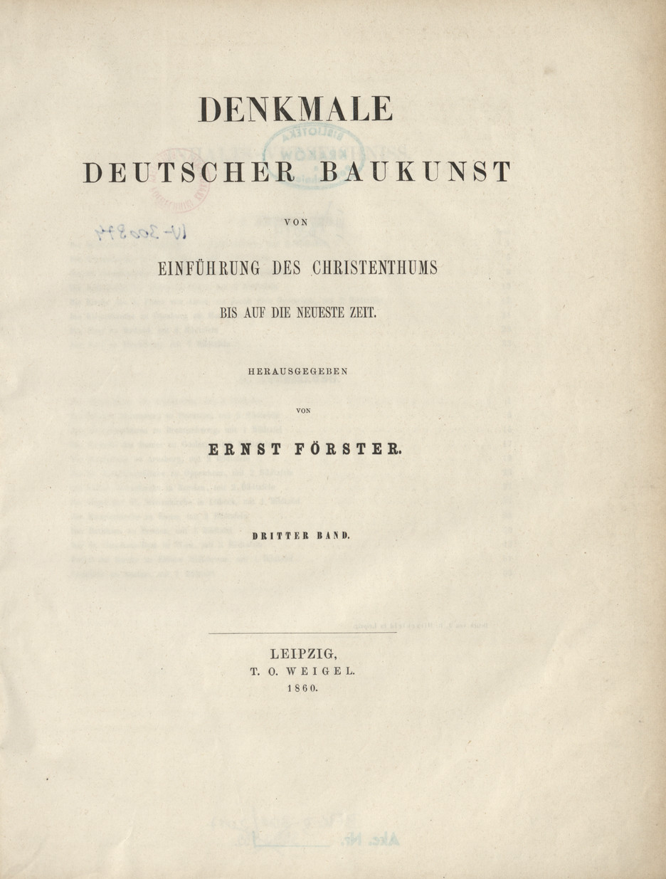 Denkmale deutscher Baukunst von Einführung des Christenthums : bis auf die Neueste Zeit. Bd. 3