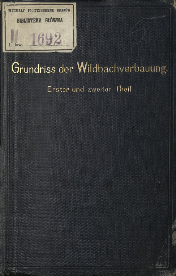 Grundriss der Wildbachverbauung. Tl. 2