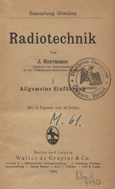 Radiotechnik. 1, Allgemeine Einführung