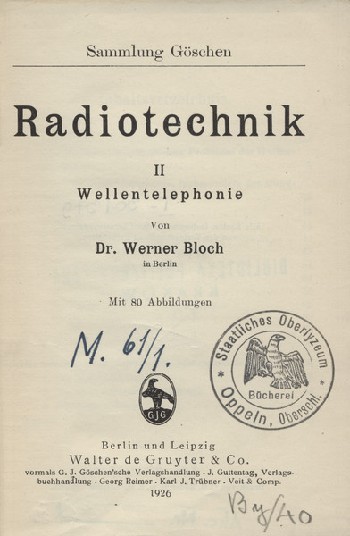 Radiotechnik. 2, Wellentelephonie