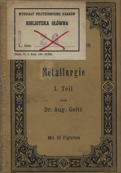 Metallurgie. T. 1