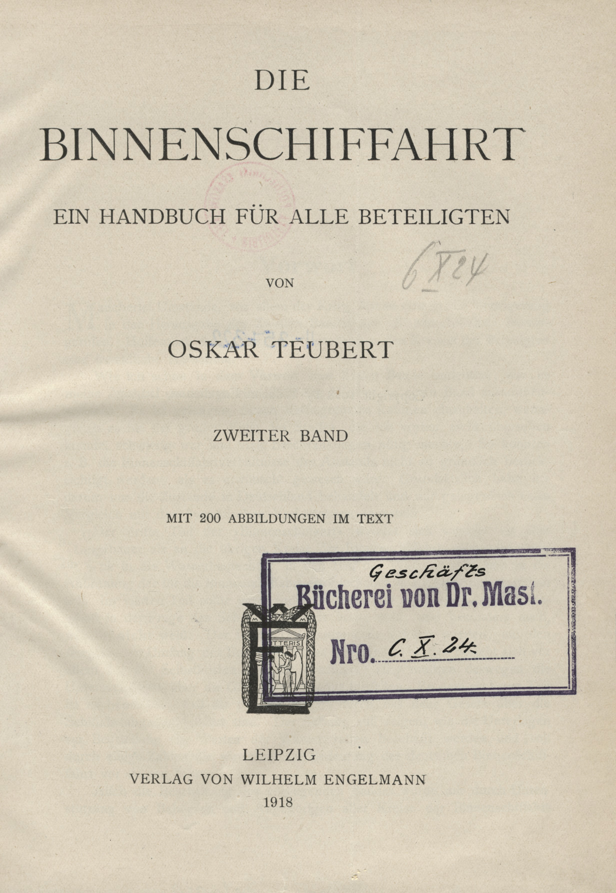 Die Binnenschiffahrt : ein Handbuch für alle Beteiligten. Bd. 2