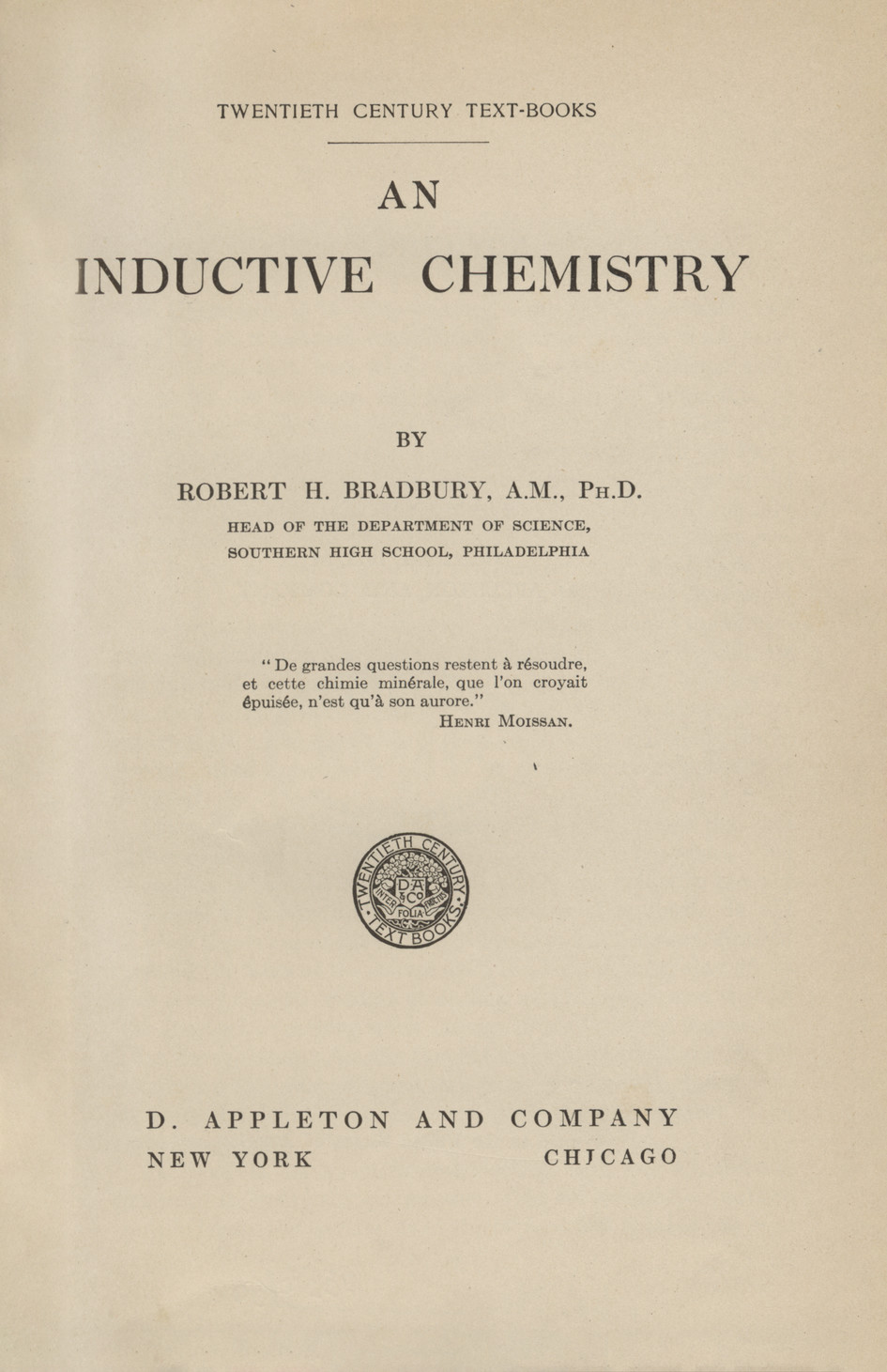 An inductive chemistry