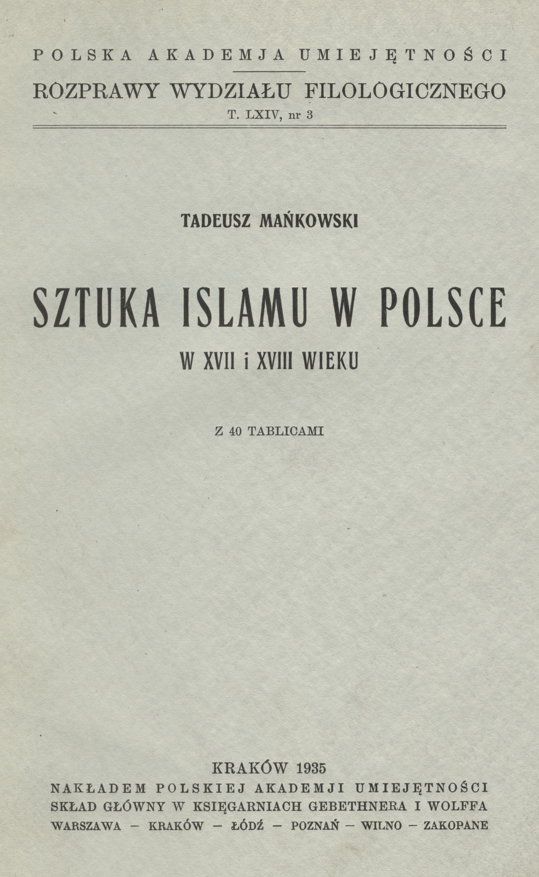 Sztuka islamu w Polsce w XVII i XVIII wieku