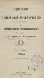 Zeitschrift für Vermessungswesen 1920