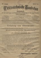 Elektrotechnische Rundschau 1890/1891