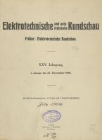 Elektrotechnische Rundschau 1908