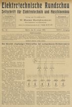 Elektrotechnische Rundschau 1919