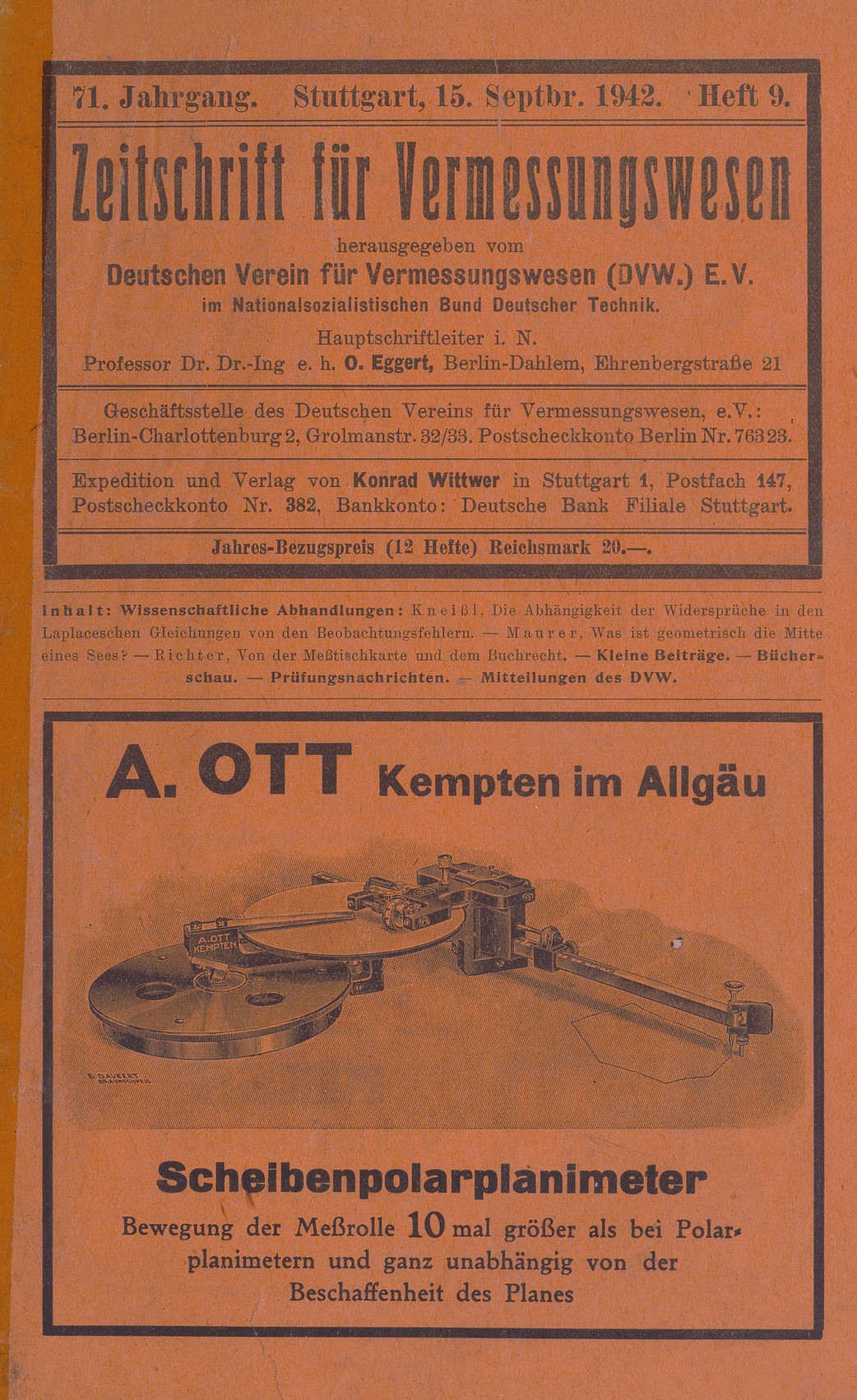 Zeitschrift für Vermessungswesen, Heft 9, 71. Jahrgang
