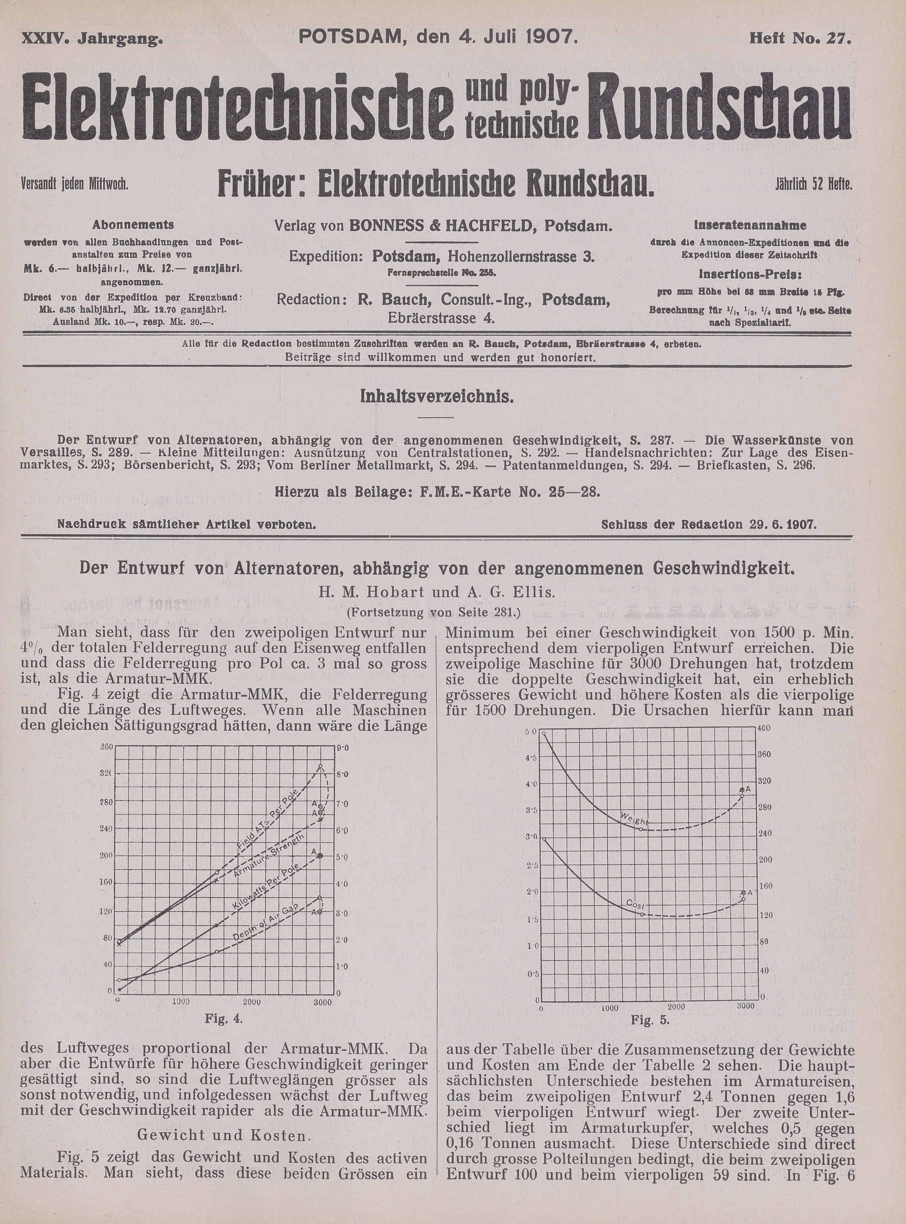 Elektrotechnische und polytechnische Rundschau, XXIV. Jahrgang, Heft No. 27