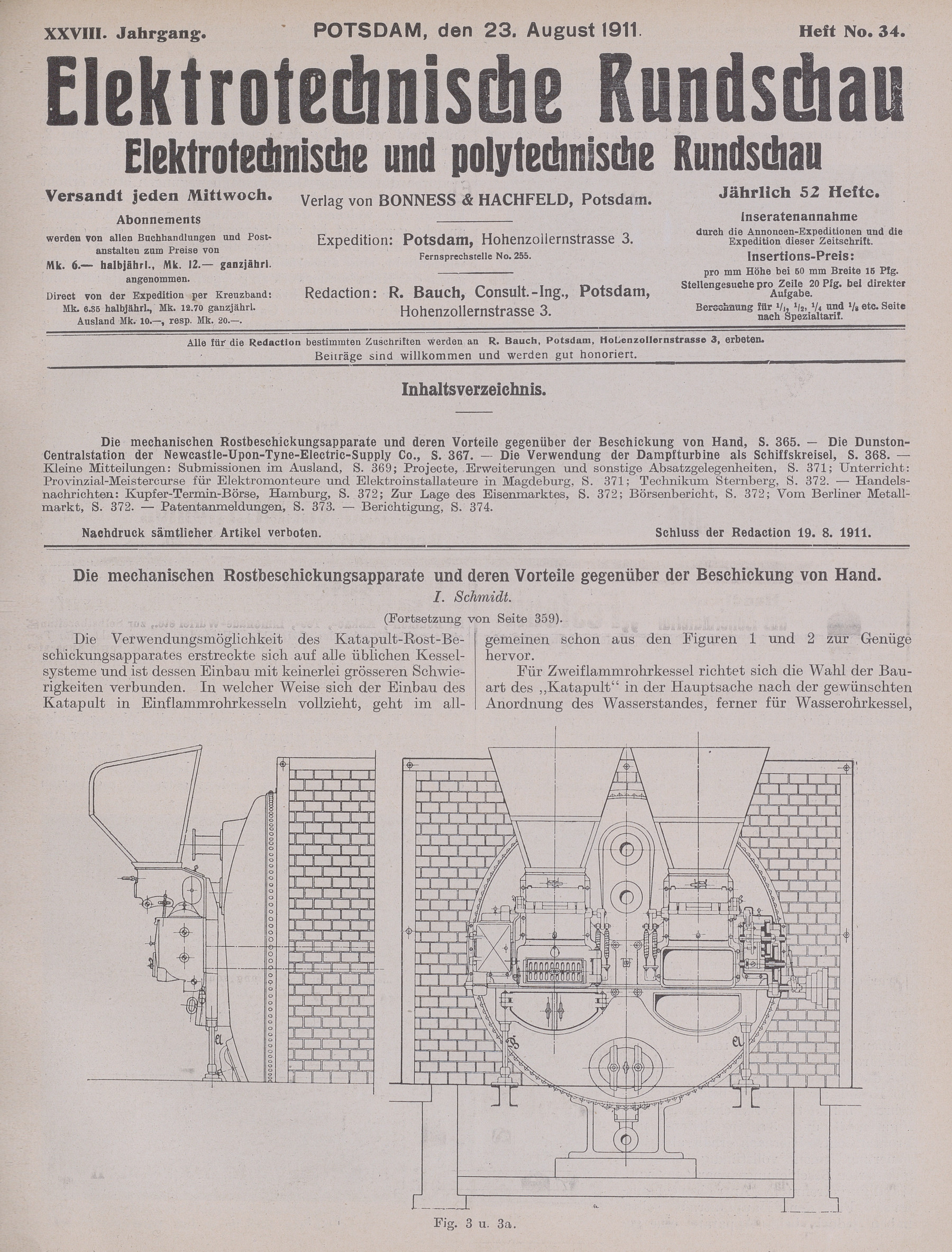 Elektrotechnische Rundschau : Elektrotechnische und polytechnische Rundschau, XXVIII. Jahrgang, Heft No. 34