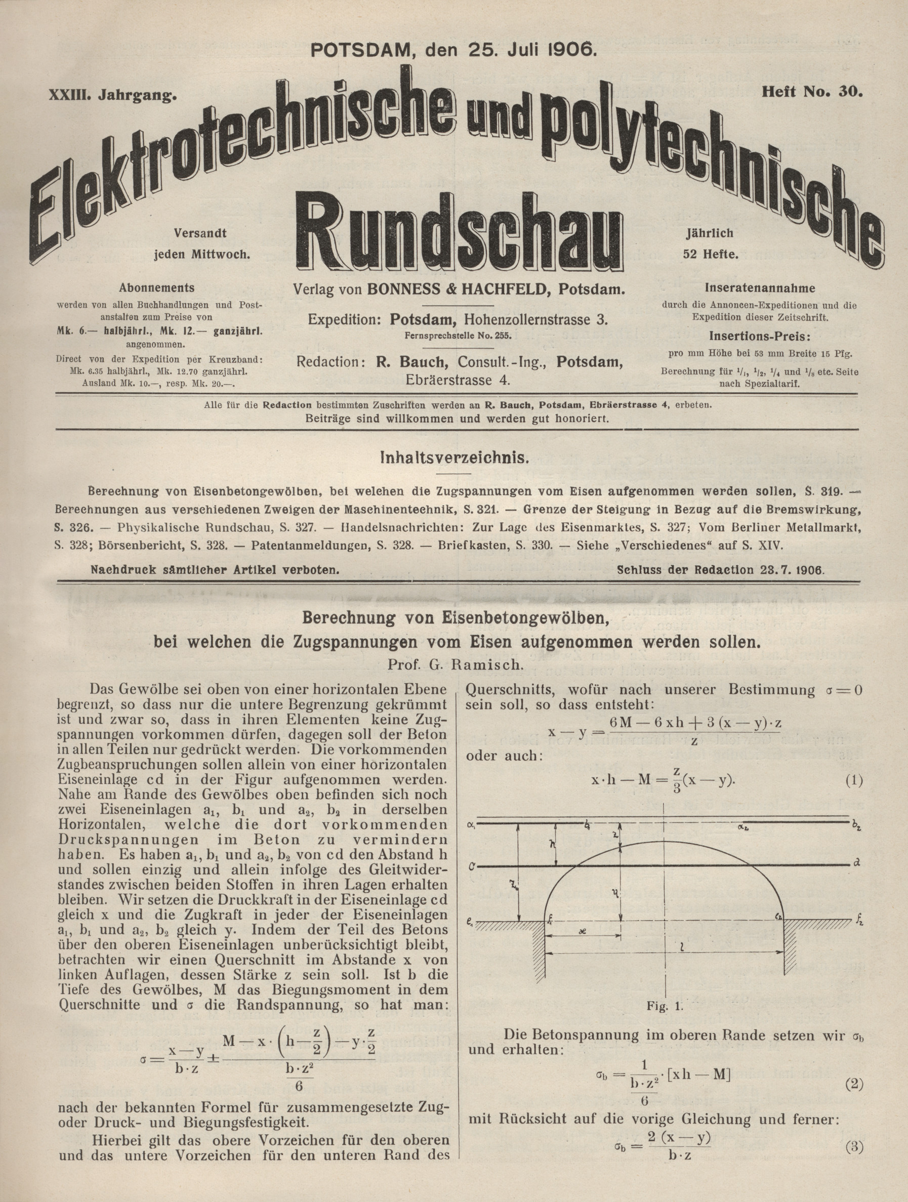 Elektrotechnische und polytechnische Rundschau, XXIII. Jahrgang, Heft No. 30