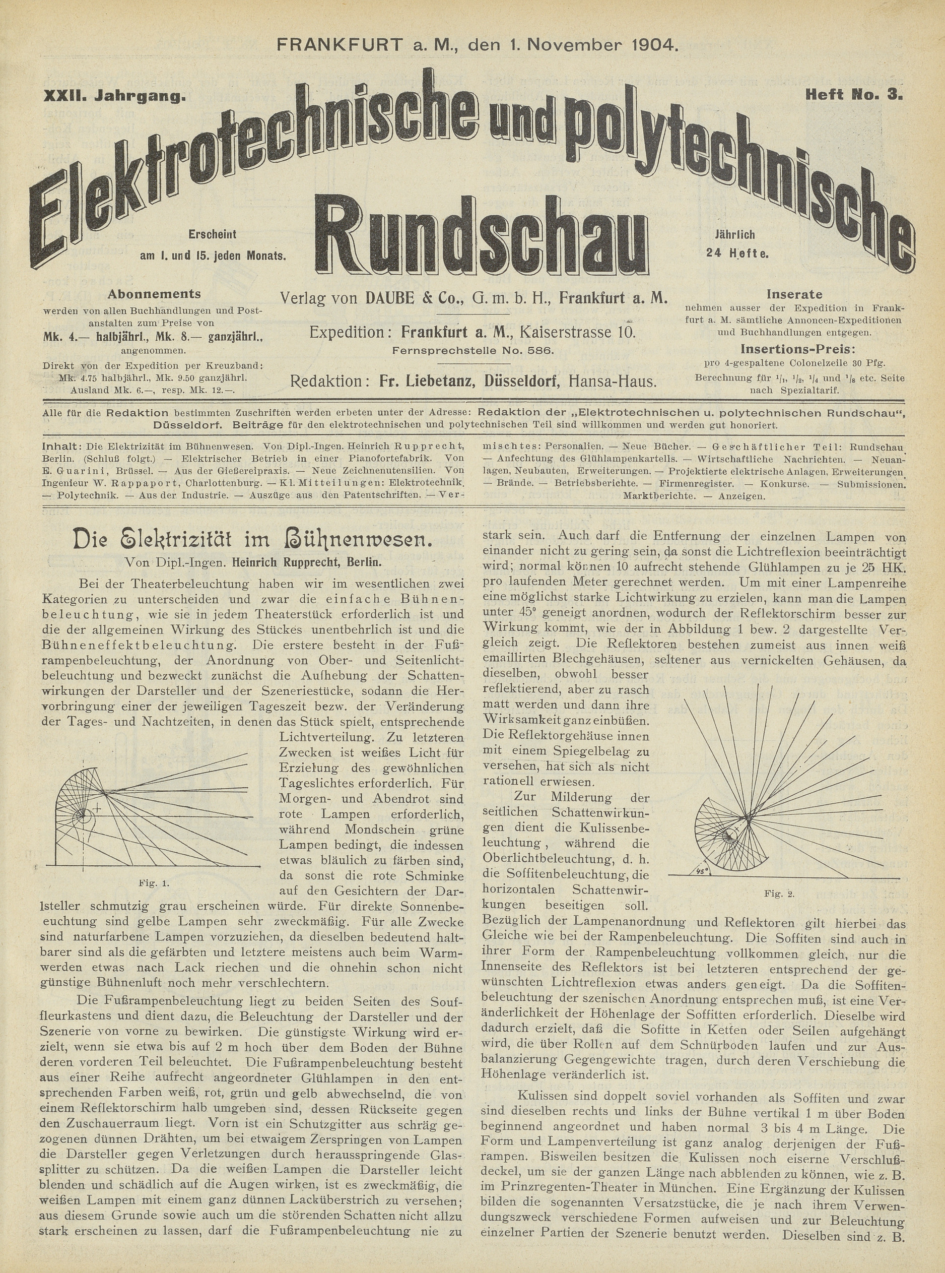 Elektrotechnische und polytechnische Rundschau, XXII. Jahrgang, Heft No. 3