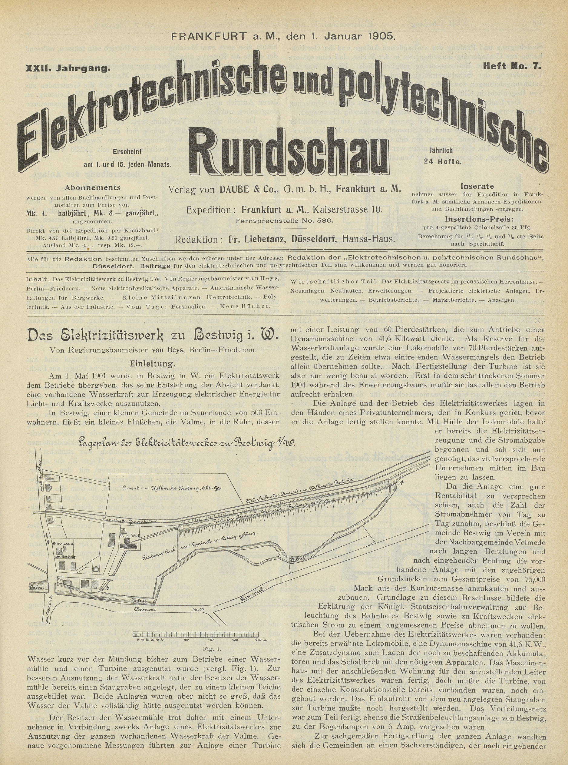 Elektrotechnische und polytechnische Rundschau, XXII. Jahrgang, Heft No. 7