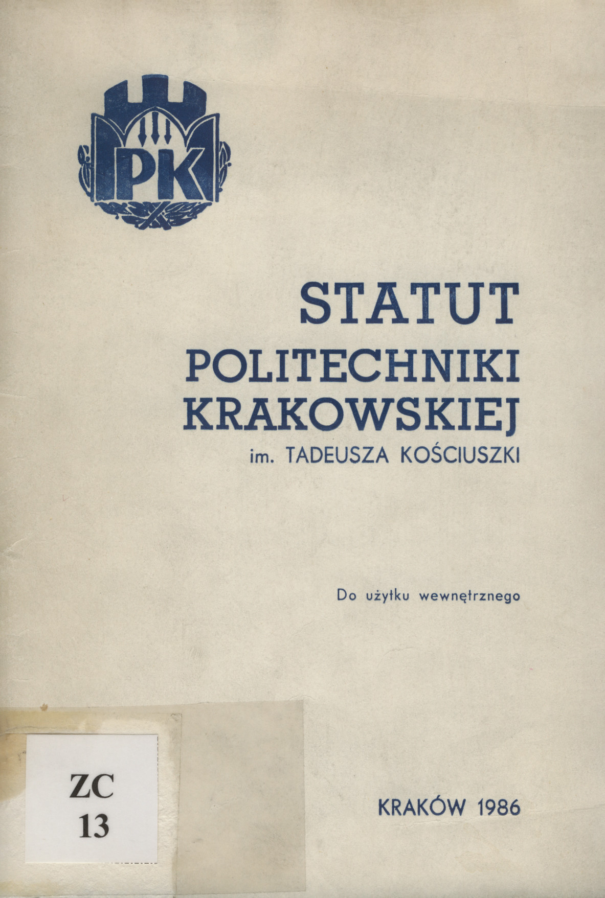 Statut Politechniki Krakowskiej im. Tadeusza Kościuszki