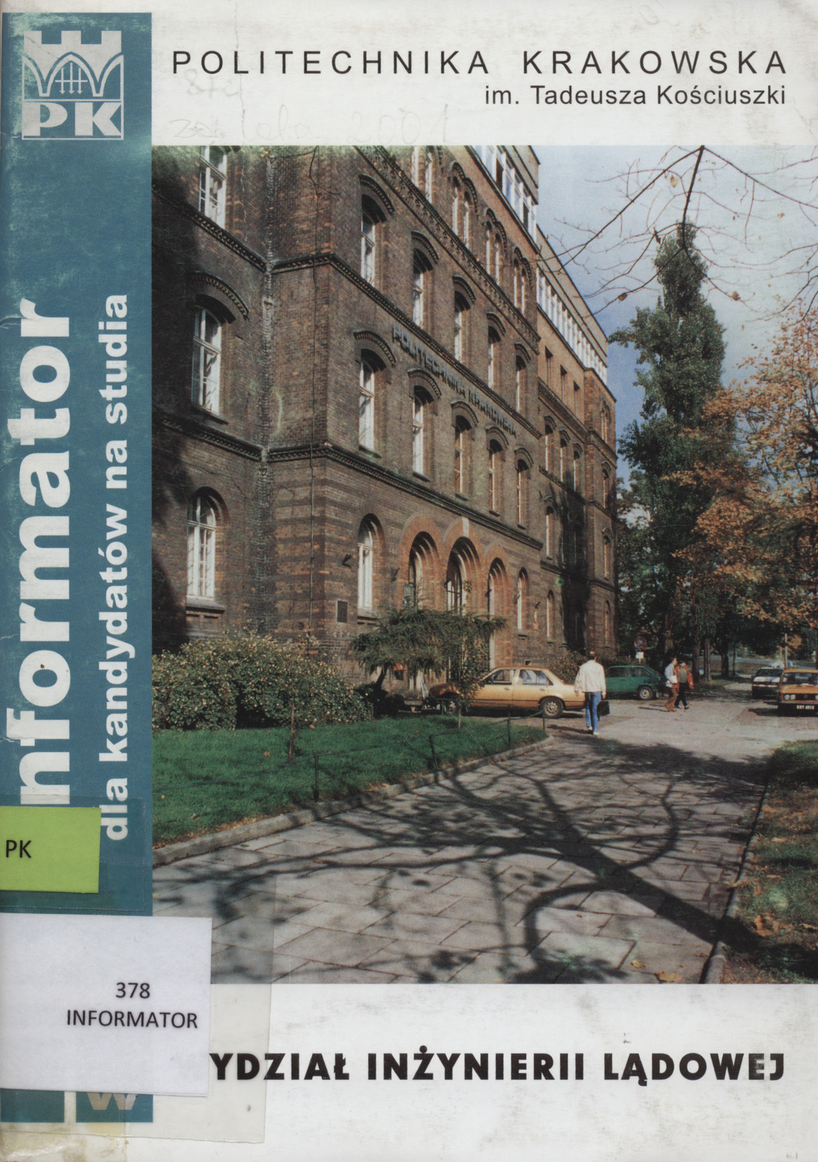 Informator dla kandydatów na studia [2001] : Wydział Inżynierii Lądowej