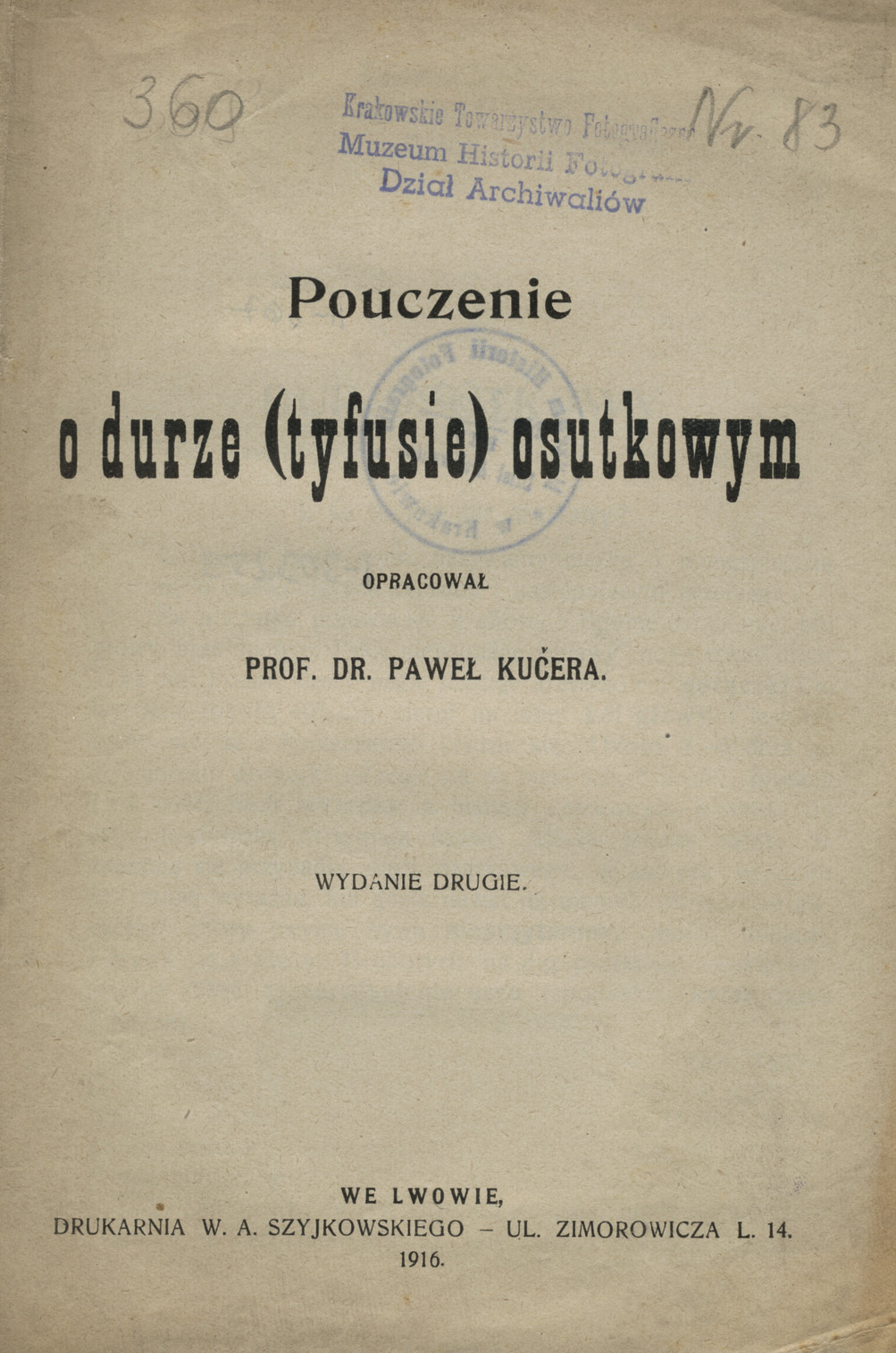 Pouczenie o durze (tyfusie) osutkowym