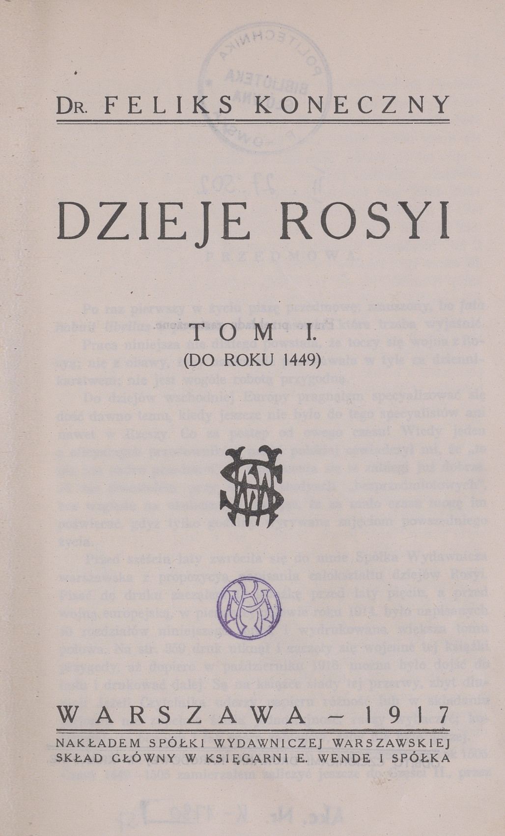 Dzieje Rosyi. T. 1, (Do roku 1449)