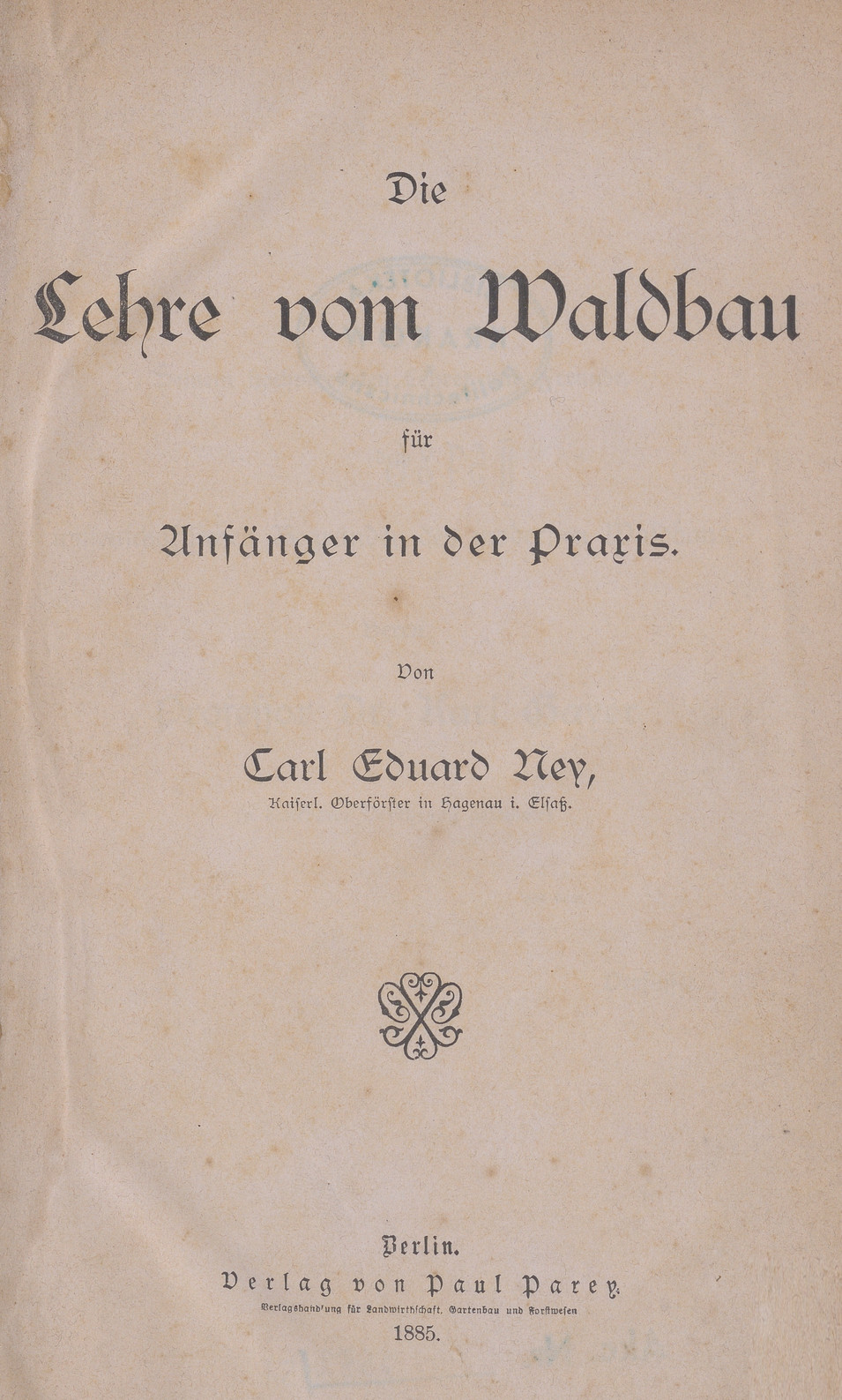 Die Lehre vom Waldbau für Anfänger in der Praxis