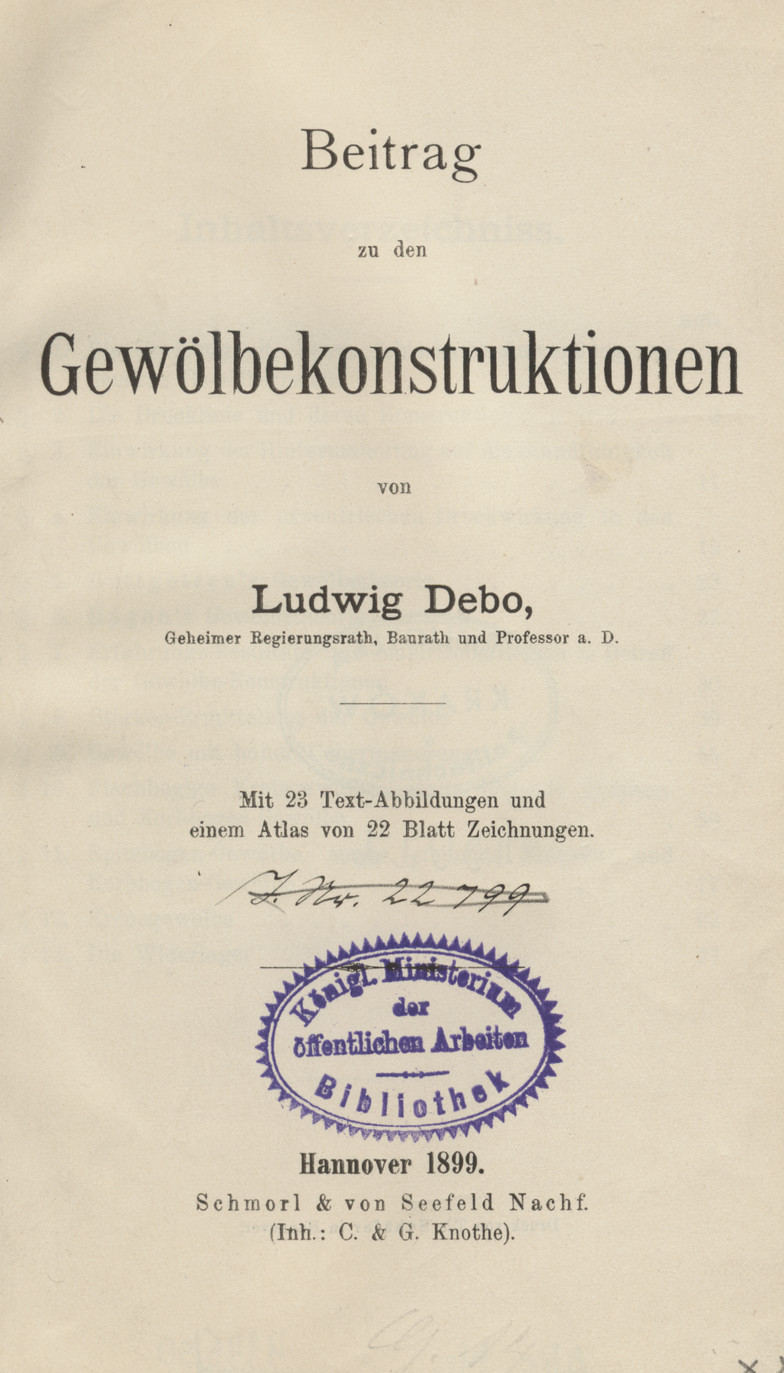 Beitrag zu den Gewölbekonstruktionen