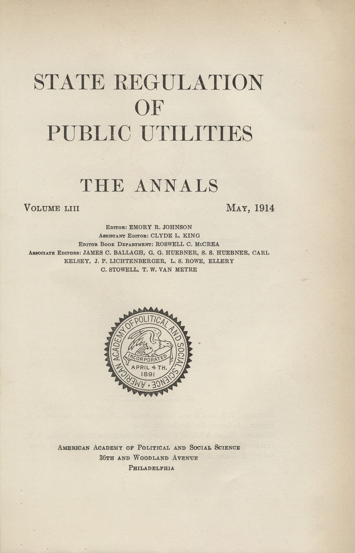 State regulation of public utilities