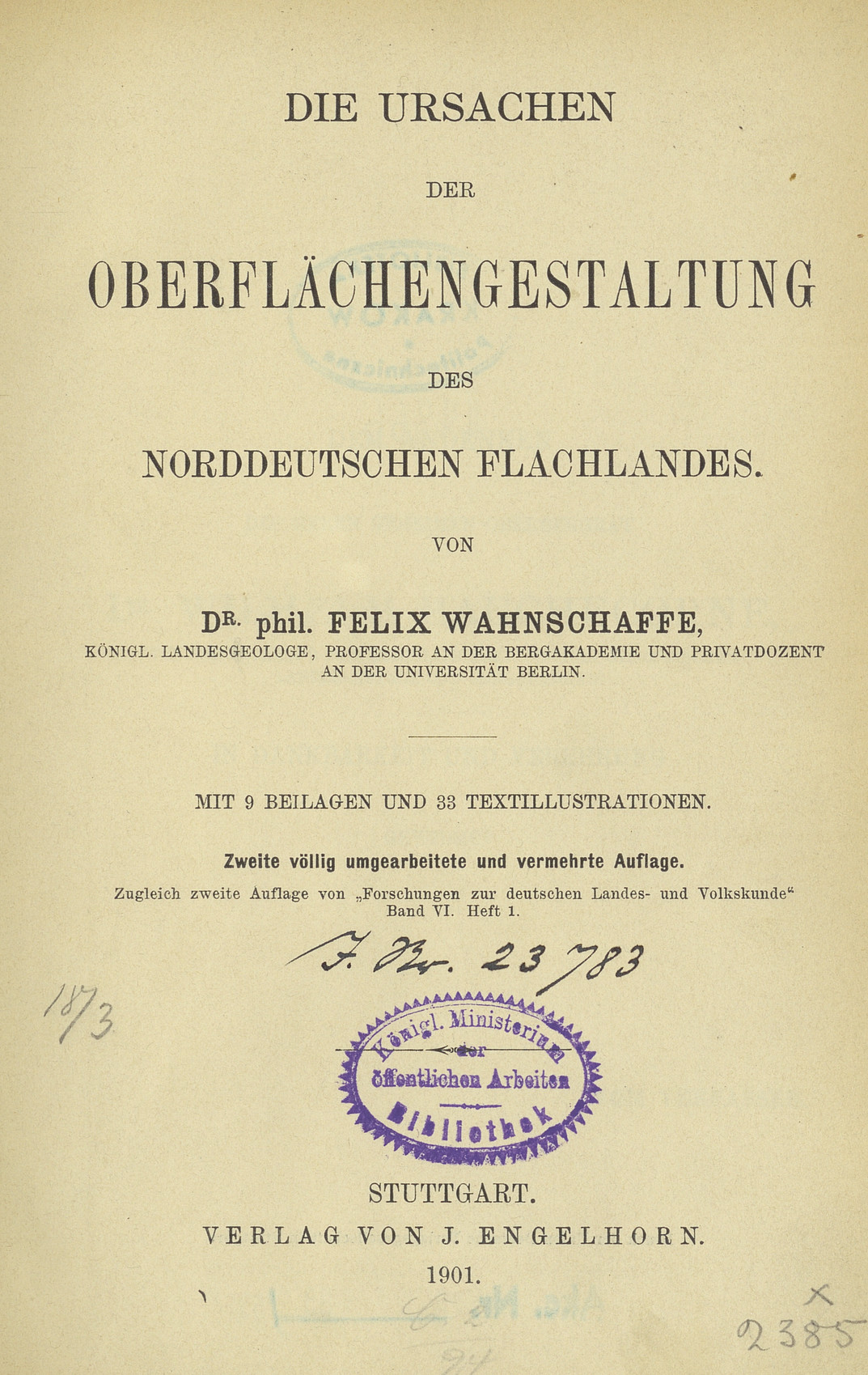 Die Ursachen der Oberflächengestaltung des norddeutschen Flachlandes