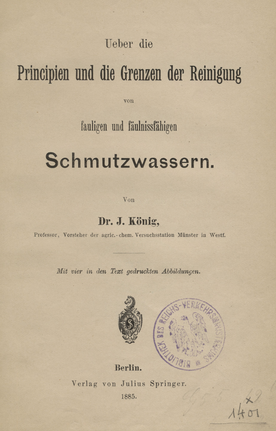 Ueber die Principien und die Grenzen der Reinigung von fauligen und fäulnissfähigen Schmutzwassern