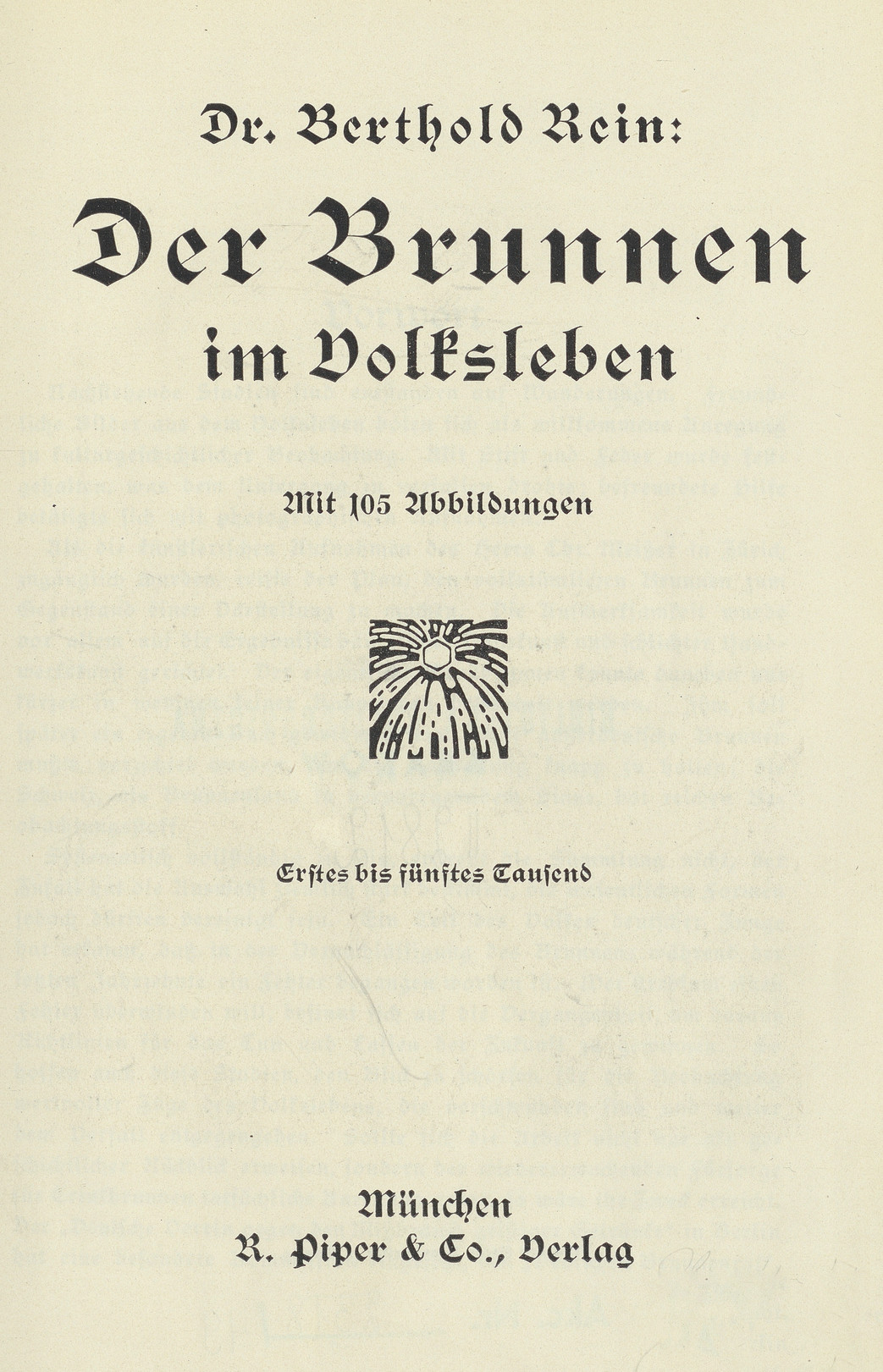 Der Brunnen im Volksleben