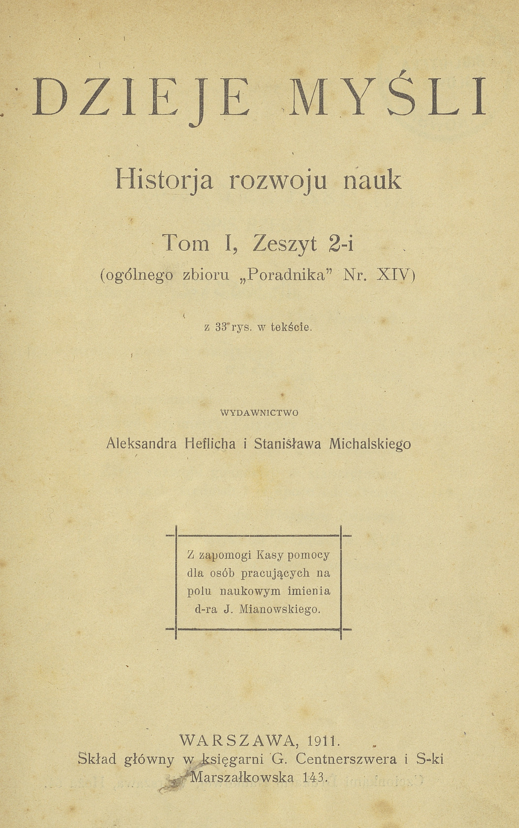 Dzieje myśli : historja rozwoju nauk. T. 1, z. 2-i