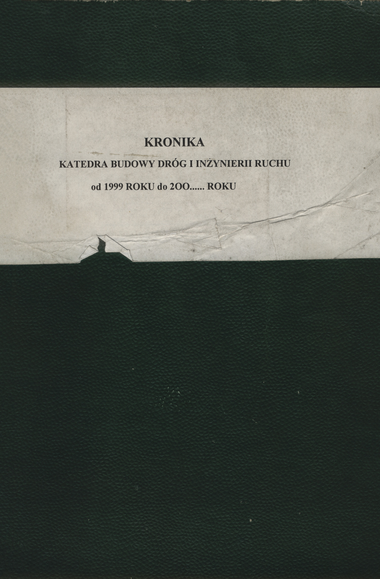 Kronika : Katedra Budowy Dróg i Inżynierii Ruchu od 1999 roku do 2005