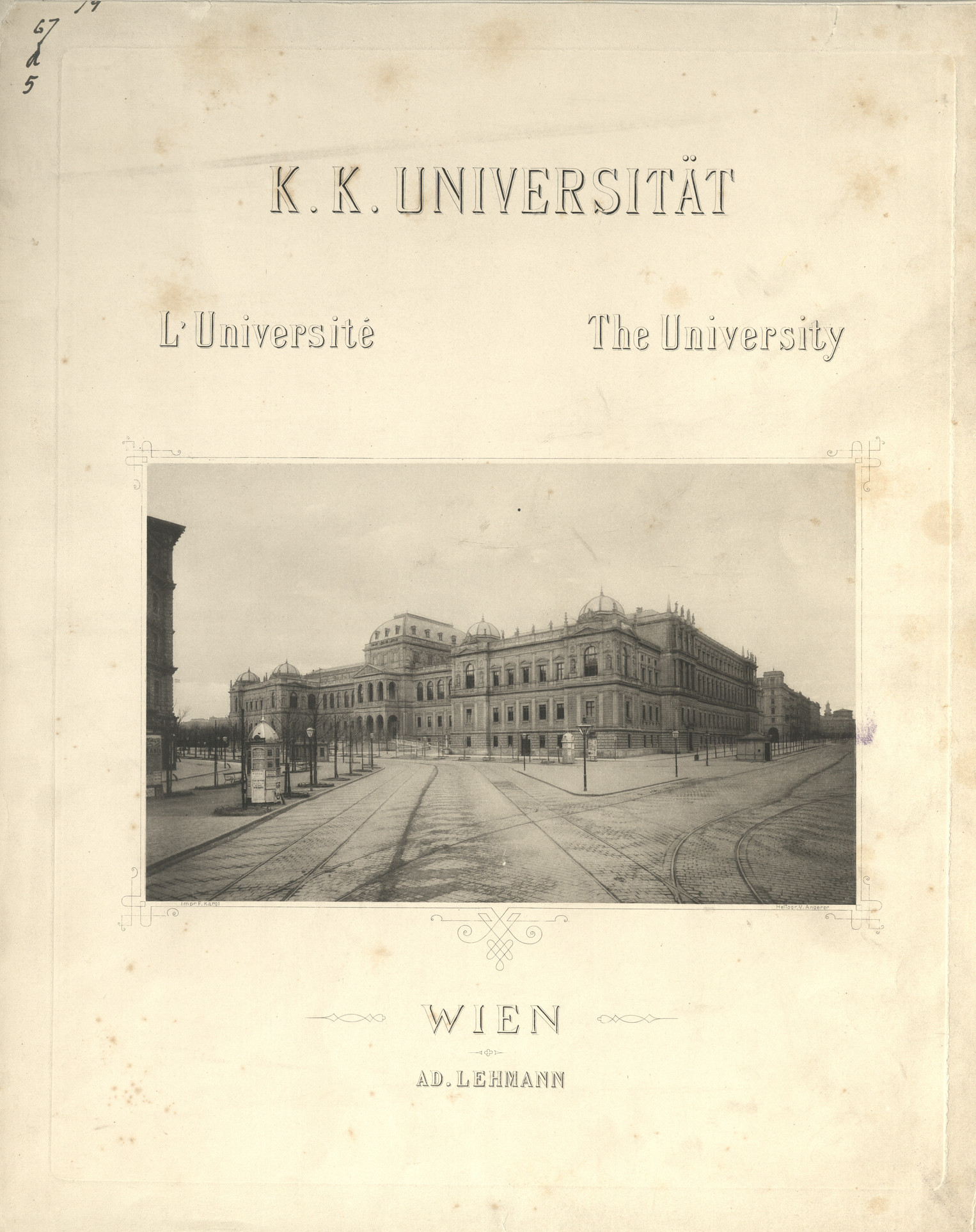 K. K. Universität = L&amp;#039;Université = University